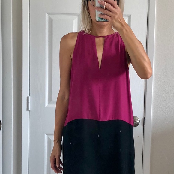 Parker colorblock 100% silk dress - Picture 7 of 7